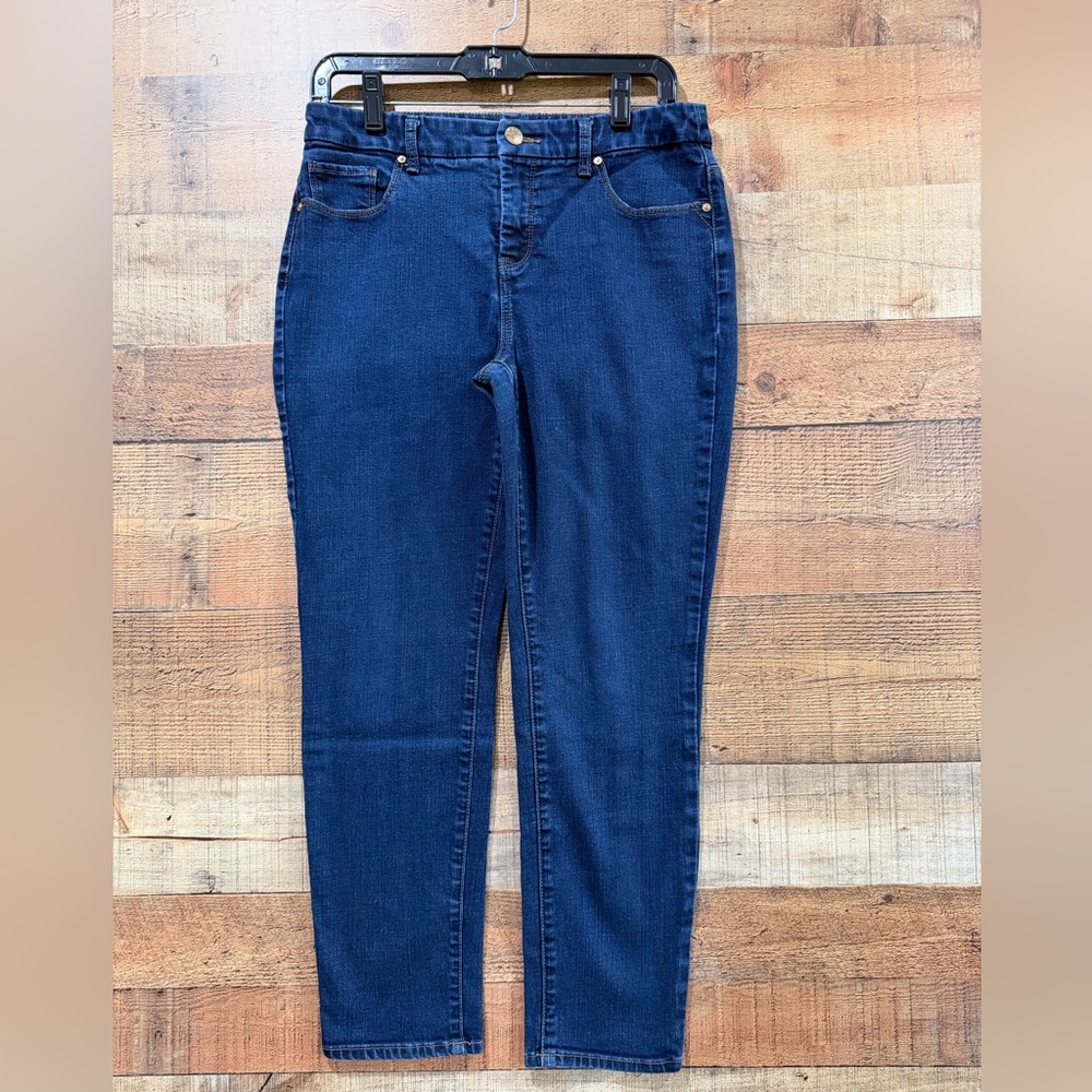 Chicos So Slimming Girlfriend Ankle High Rise Jeans Size 4